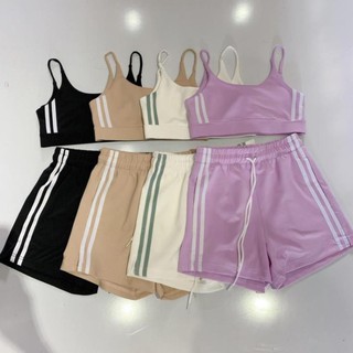 [EMMA] Set Tập Gym Nữ Thể Thao Poly 2 Sọc Cá Tính Mẫu Mới [ĐỒ TẬP GYM]