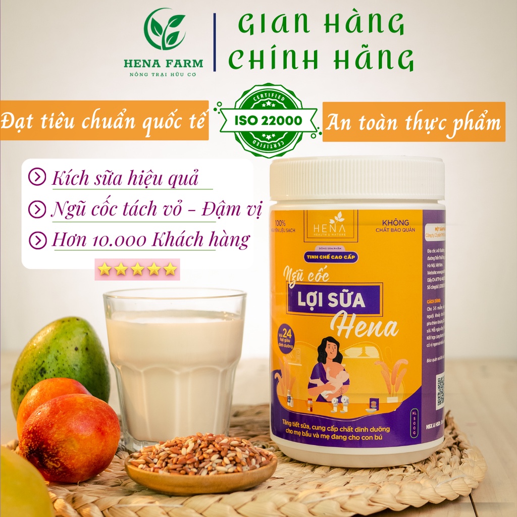 Ưu điểm Ngũ Cốc Lợi Sữa Hena