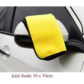 Khăn Lau Xe Hơi Chuyên Dụng 2 Lớp Không Rụng Lông, Thấm Hút Nước Tốt – MÀU VÀNG Carzone