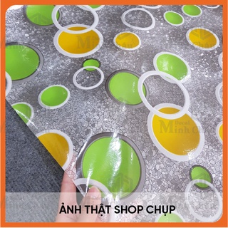 Miếng Decal Dán Kính 3D Hình Tròn bong bóng T026 khổ 90x100cm làm mờ cửa kính chống nhìn trộm