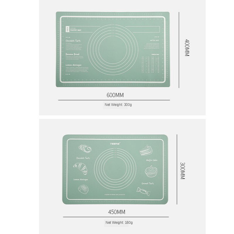 Tấm Lót Làm Bánh Silicone Chống Dính Đa Năng - Silicone Baking Mat for Pastry/Dough/Bread/Pizza (Food Grade, Không Mùi)