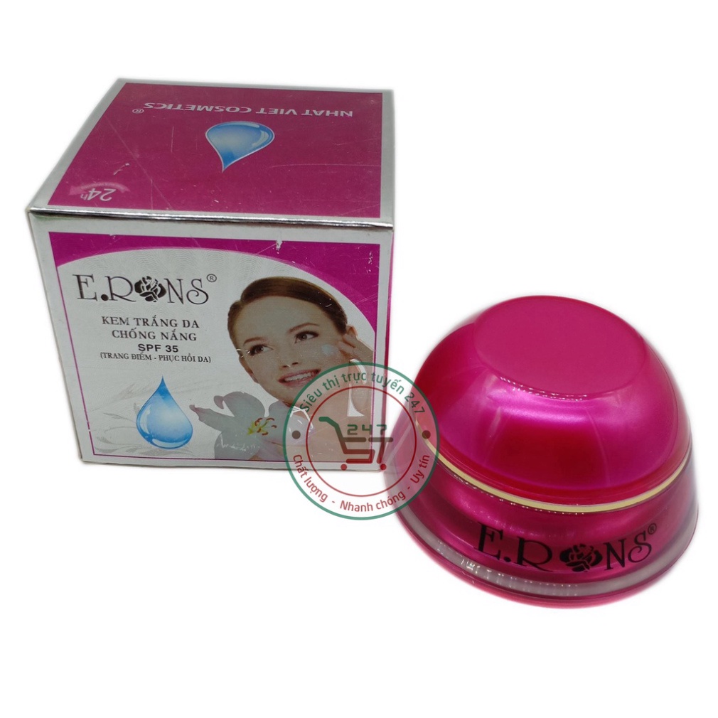 Kem dưỡng Trắng da mặt Chống nắng Giữ ẩm Ngừa lão hóa  ERons 17.2g (Hồng-Xám)