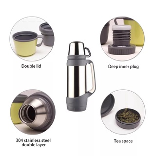 Bình giữ nhiệt  2 nắp inox PARAMETER có tay cầm dung tích khủng 1200 ml giữ nhiệt trên 18h