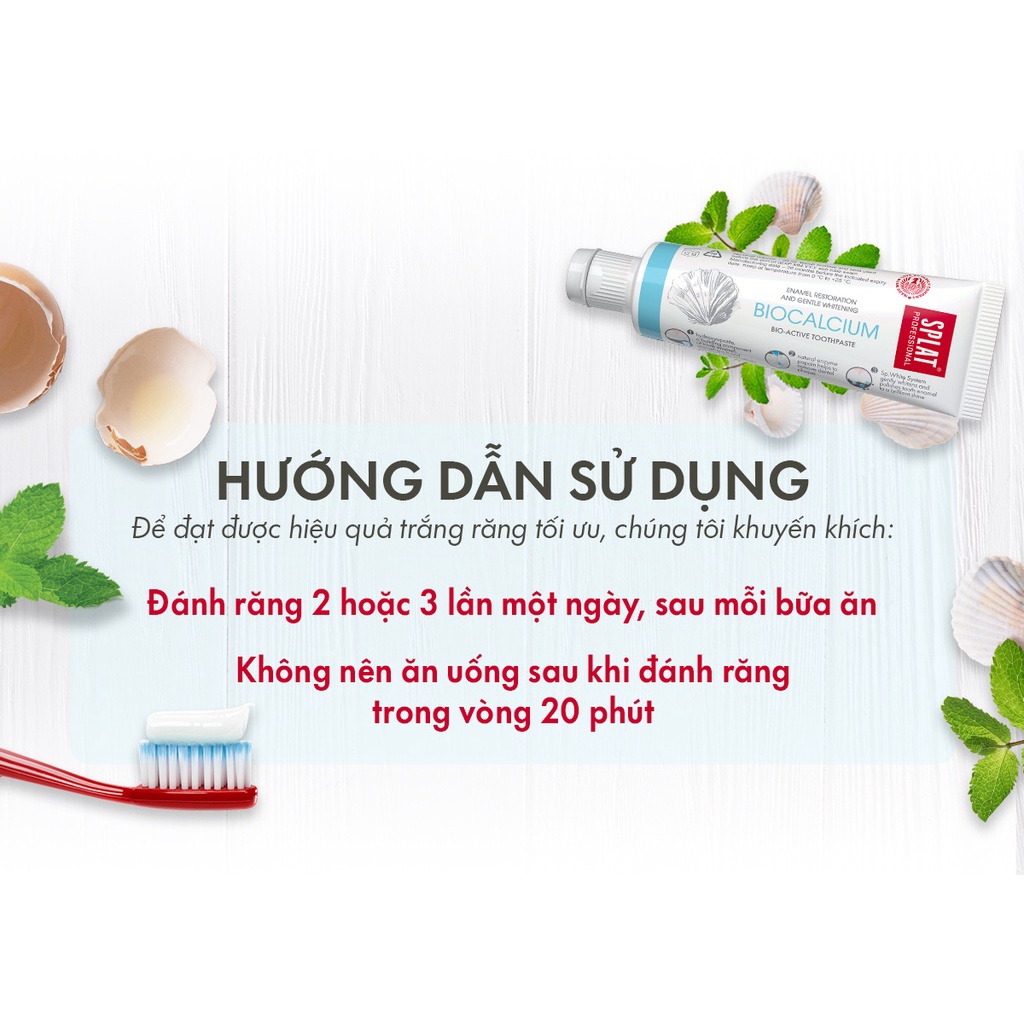 Mô tả Kem Đánh Răng SPLAT Biocalcium Professional series Bảo Vệ Răng Toàn Diện An Toàn, Hiệu Quả Dung Tích 20ml - 3