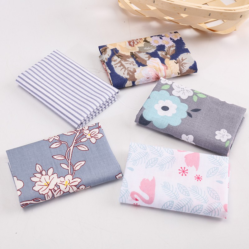 Vải bông chắp vá 25x25cm, phụ kiện handmade cho búp bê TJ0537