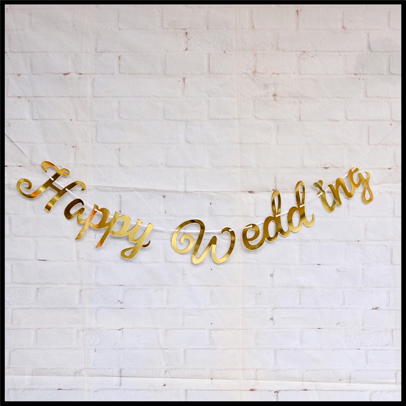 Dây chữ HAPPY WEDDING trang trí phòng cưới đám cưới nhiều mẫu Kemshop - K198