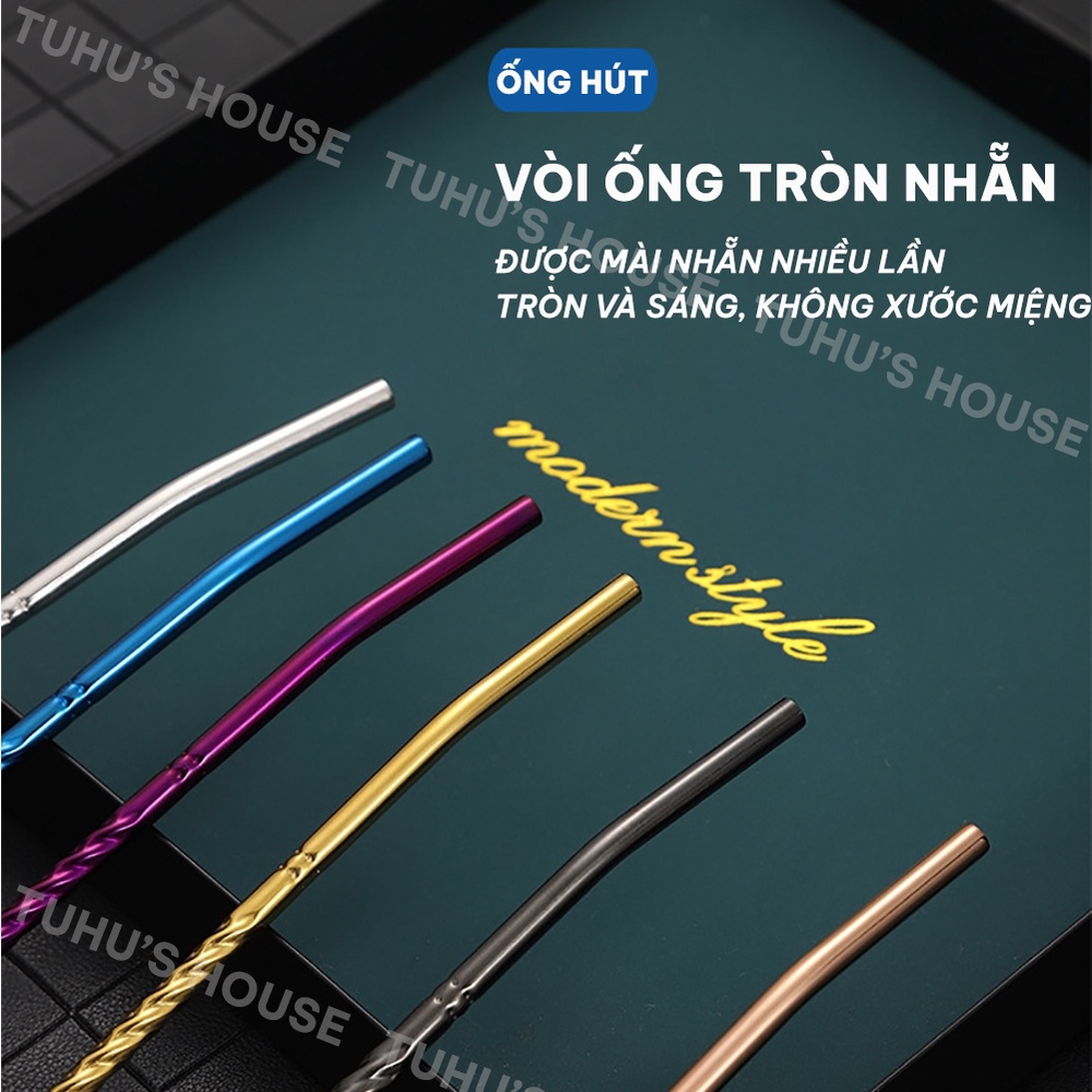Ống hút inox 304 kèm muỗng tiện lợi LocknLock thìa kiêm ống hút nhiều màu vừa hút vừa khuấy - K-MALL