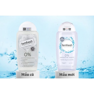Dung dịch vệ sinh phụ nữ cao cấp cho da nhạy cảm Femfresh 0% Sensitive Intimate Wash 250ml