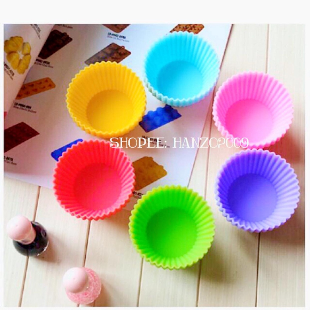Cup silicon làm bánh / khuôn cupcake silicon /khuôn silicon màm bánh mufin cho bé