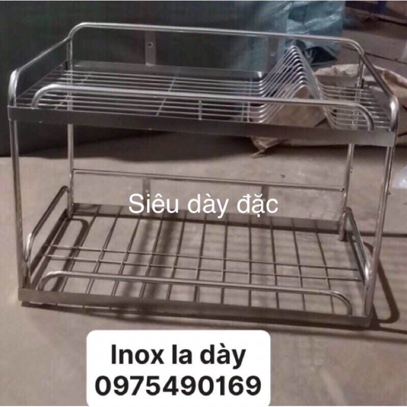 Trạn bát giá úp bát inox 2 tầng 3 tầng treo tường loại dày ống đũa inox dày