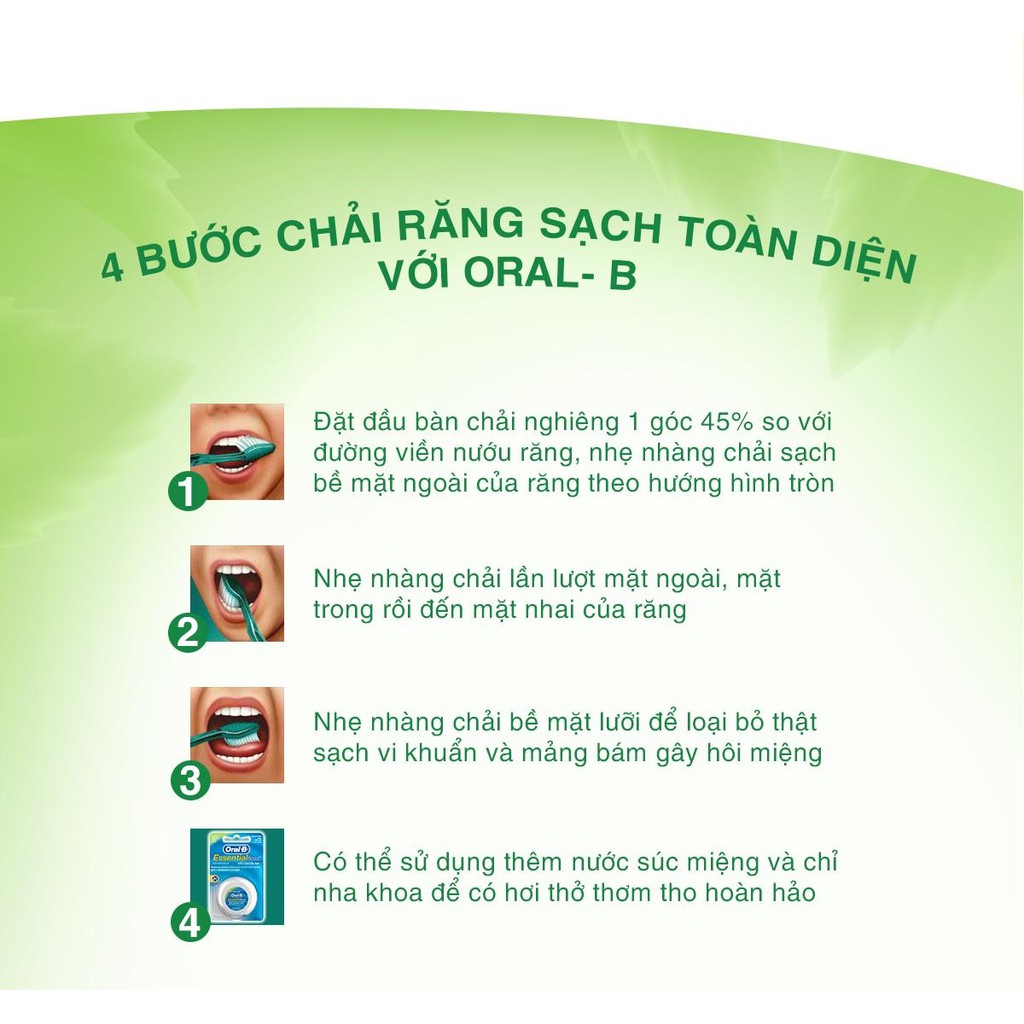 Ảnh Bàn Chải ORAL-B Tinh Chất Trà Xanh/ Trà Đen - Vỉ 5 cây 3