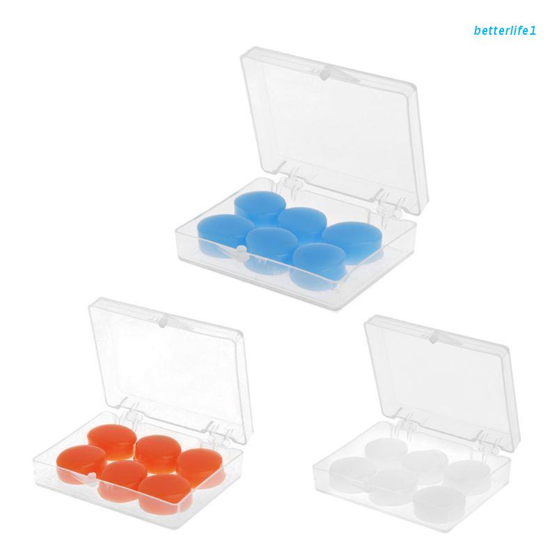 BTM 6 Nút Tai Bảo Vệ Tai Cắm Silicon Mềm Chống Thấm Nước Chống Ồn Tai Nghe Bảo Vệ Bơi Tắm Thể Thao Dưới Nước