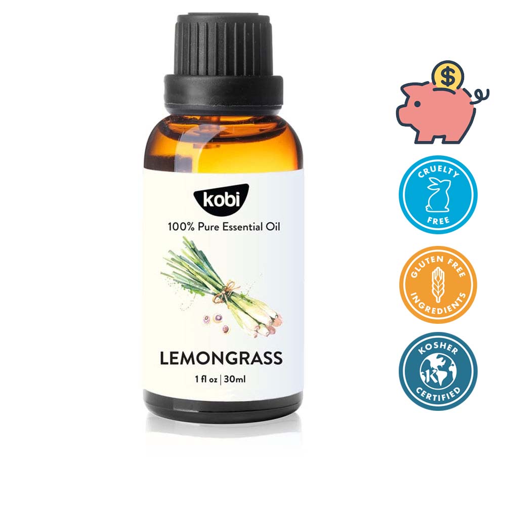 Tinh dầu Sả Chanh Kobi Lemongrass essential oil giúp khử mùi, thơm phòng, đuổi, chống và diệt muỗi - 30ml