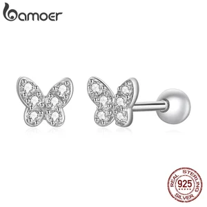 Bamoer Bông Tai bạc 925 Đính Đá zircon sce1116