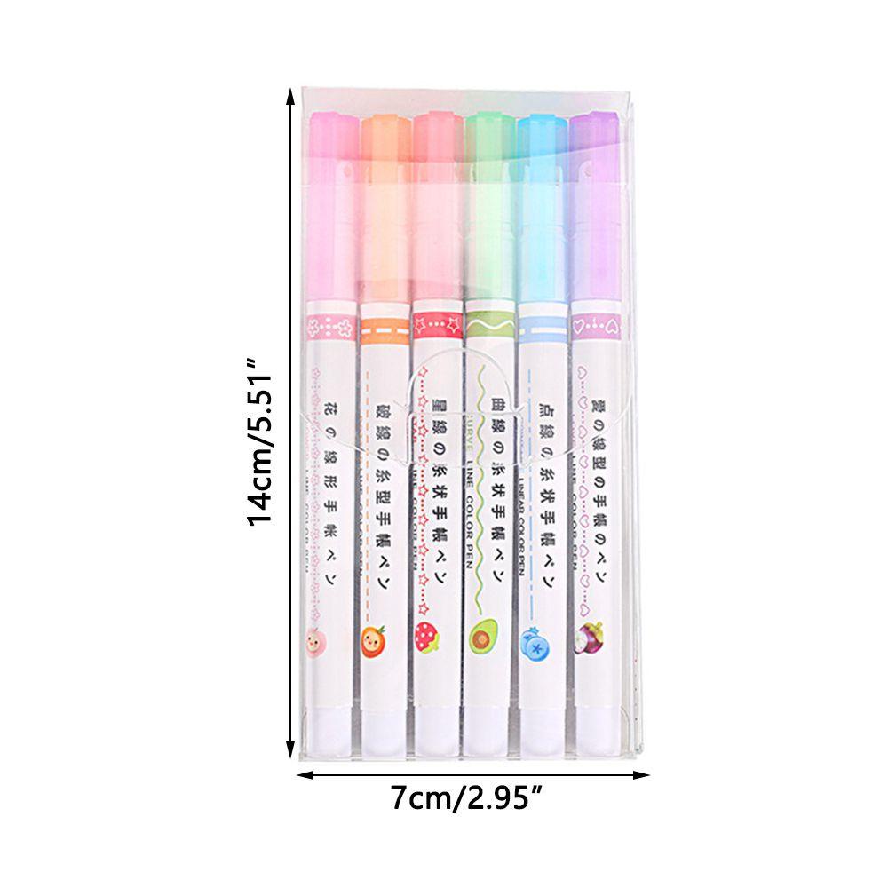 THFENG 6 Bút Đánh Dấu Nghệ Thuật Văn Phòng Phẩm Giáng Sinh Đồ Dùng Văn Phòng Hình Hoa Dụng Cụ Vẽ Highlighters Nhiều Hình Dạng