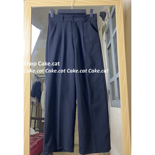 Quần Ống Rộng Nữ Cạp Cao Dáng Dài Quần Ống Suông 94CM Chất Tuyết Mưa Không Xù Không Phai Cakecat