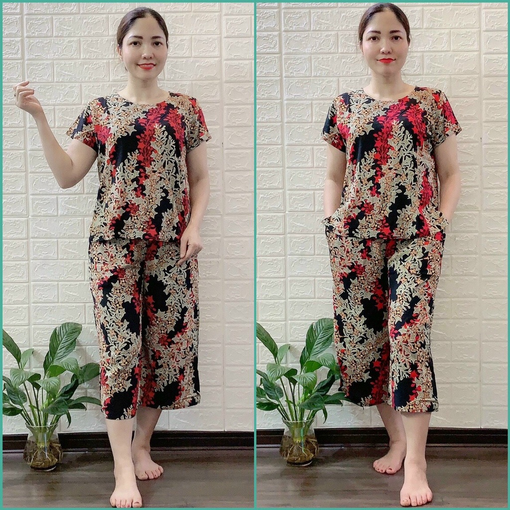 Bộ lanh Anh Thư trung niên cho mẹ - Bộ mặc nhà trung niên lanh ống sớ lửng cho người già người lớn tuổi ( mã LA)