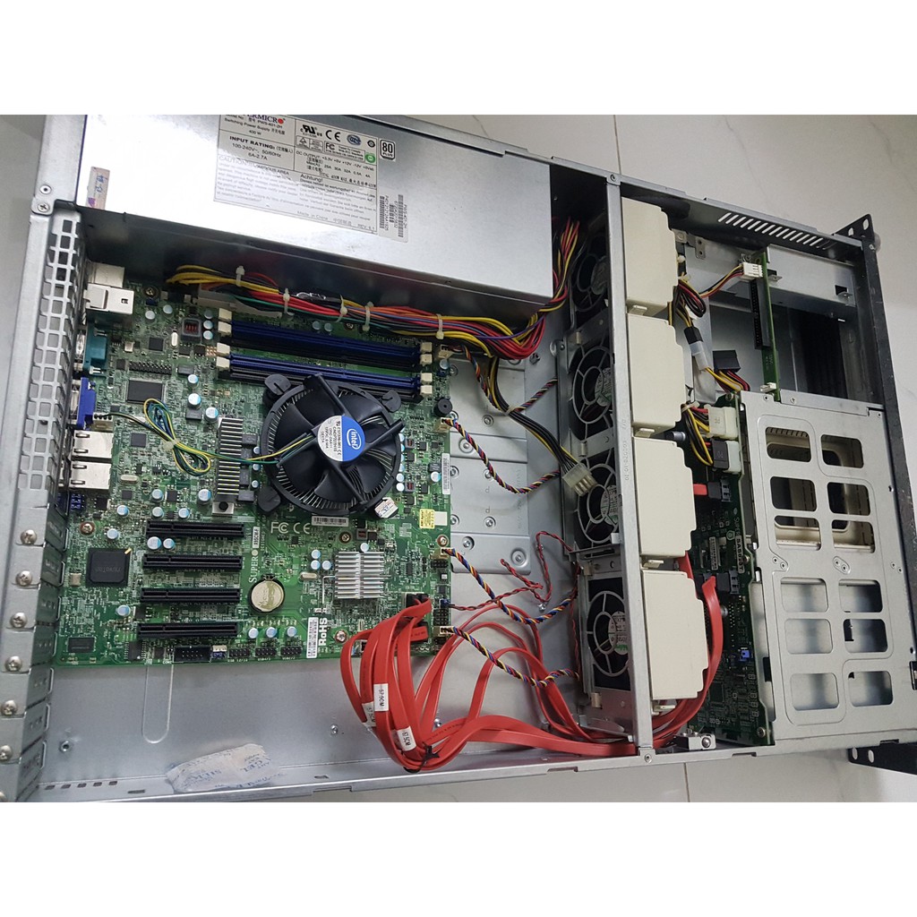 Barebone, Chassic + Mainboard Máy Chủ Supermicro X9SCMF Gắn Được CPU