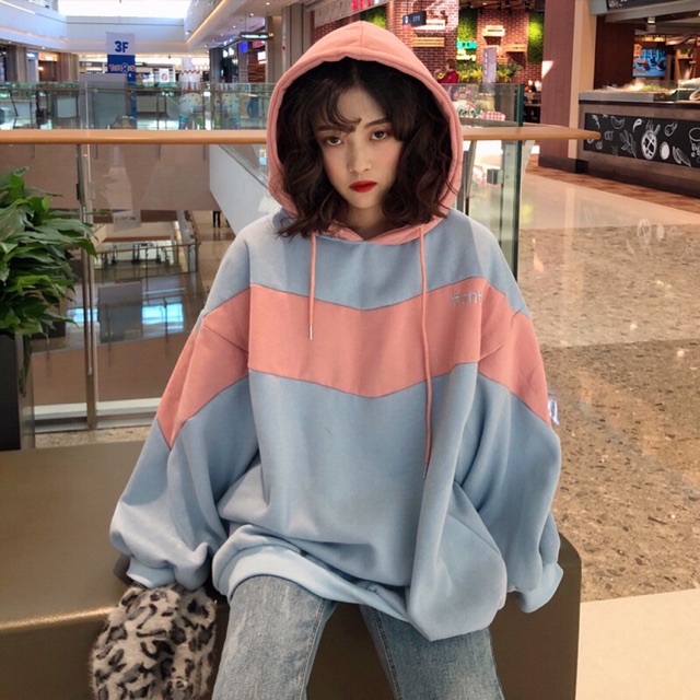 SẴN-Áo hodie Ulzzang mix màu form cực đẹp-Ảnh thật cuối
