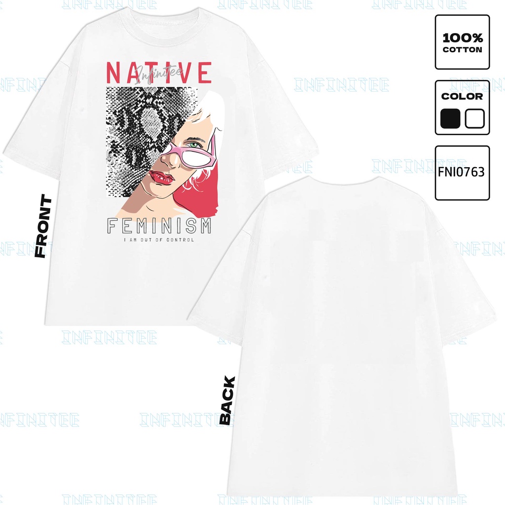 Áo thun INFINITEE Fni0763, Thun 100% Cotton - form rộng Unisex.