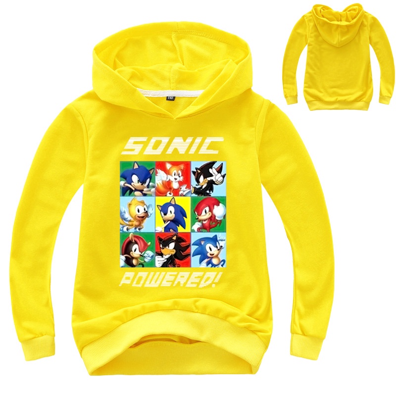 Áo Hoodie Cotton trẻ em Sonic the Hedgehog Áo khoác trẻ em Áo khoác ngoài trẻ em