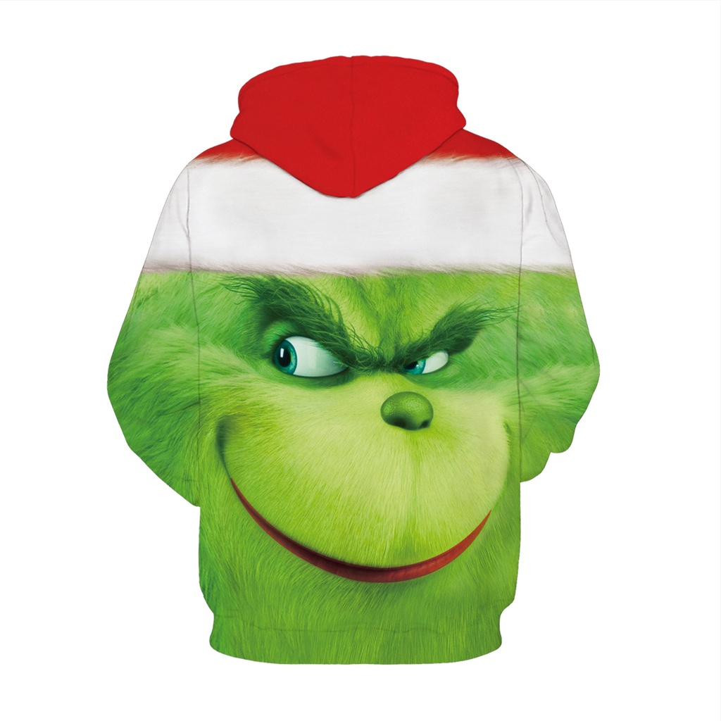 Áo Hoodie Grinch Áo len phong cách Giáng sinh Áo khoác ngoài in 3D