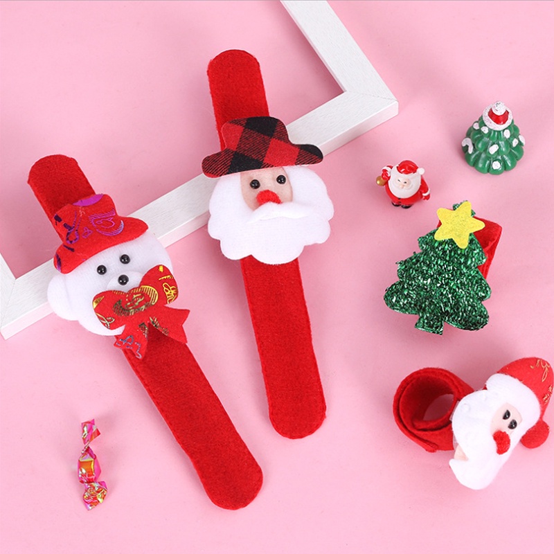 Vòng tay Noel giáng sinh hình ngộ nghĩnh màu đỏ - Quà tặng Noel