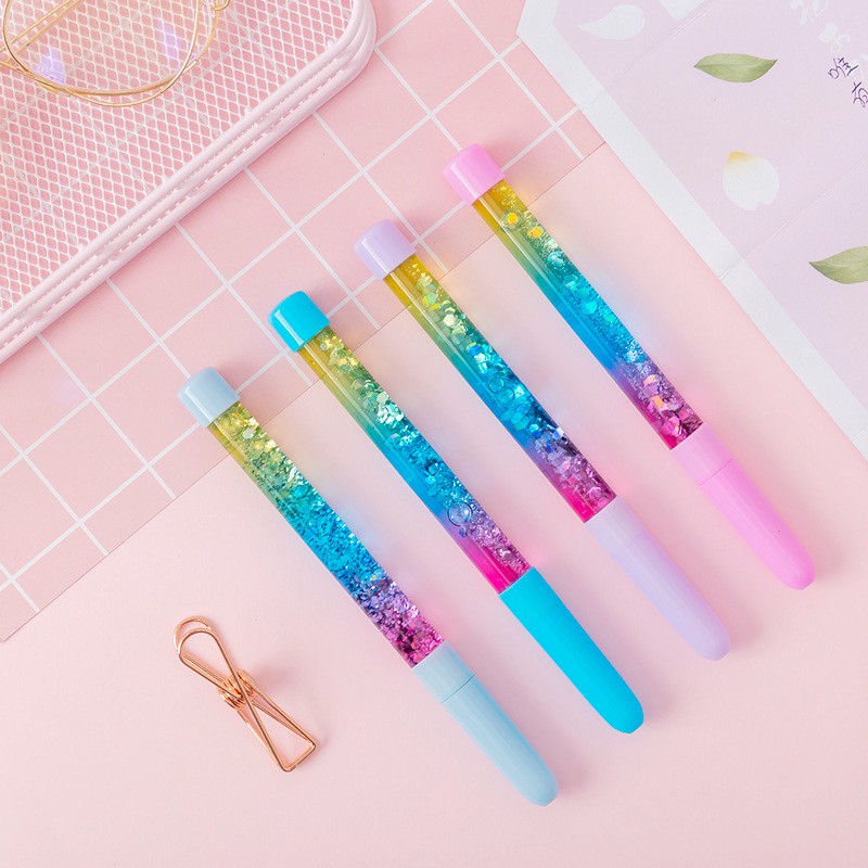 3 Bút Nước Mực Đen Nhũ Chảy Thường- Nắp Vuông