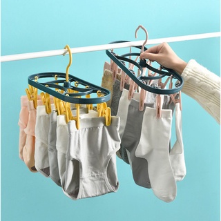 Móc Phơi Tất Vớ Tã Lót 12 Kẹp Gấp Gọn Phơi Quần Áo Chống Gió Bay Cho Cả Gia Đình Đình 88186 Mienphivanchuyen199k