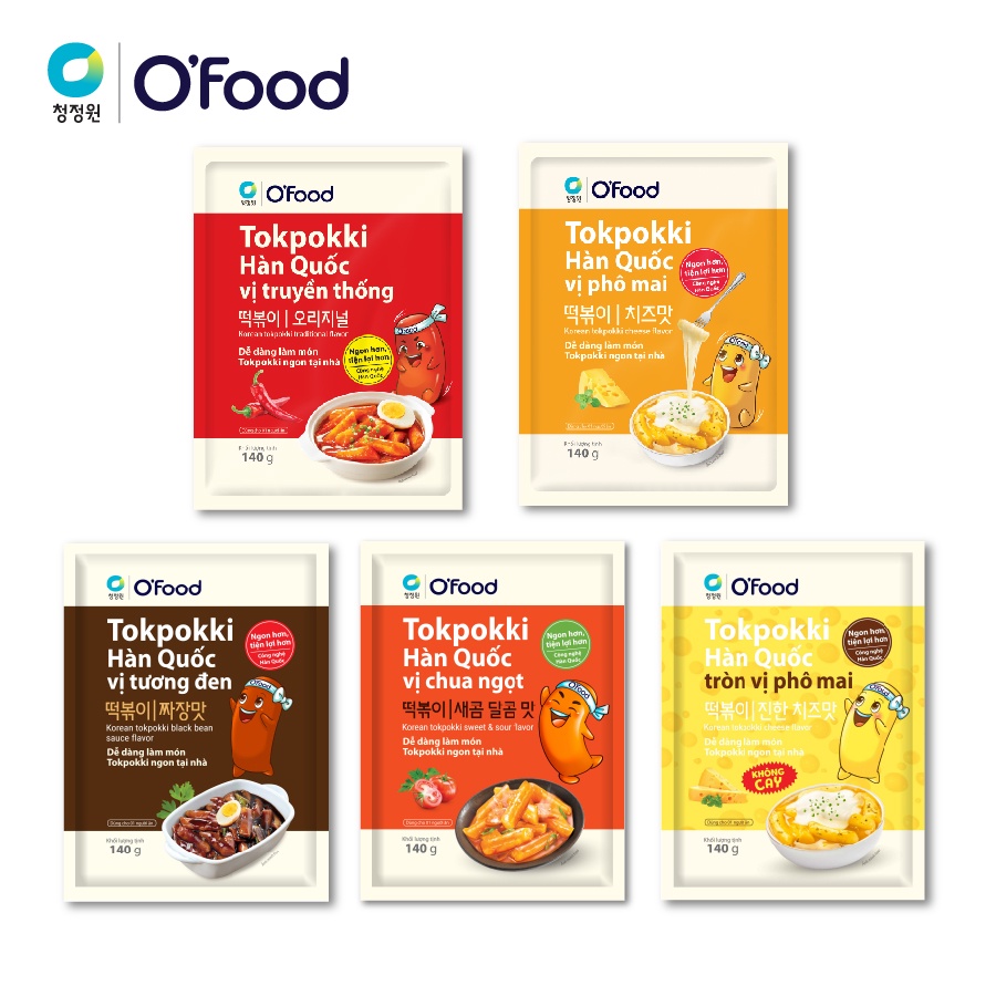 [THÙNG 24 GÓI] Tokbokki / tokpokki Hàn Quốc O'food gói 140gr | Shopee ...