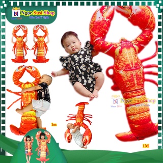 [HÀNG HIẾM] GỐI ÔM TÔM HÙM  ALASKA NHỒI BÔNG SIÊU TO KHỔNG LỒ SIÊU ĐỘC LẠ [ MUA LÀ CÓ QUÀ NHA]