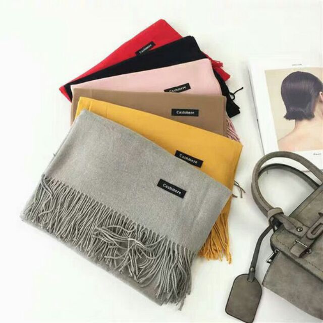 Khăn Choàng Cổ Cashmere Chất Len Mỏng Dệt Mịn