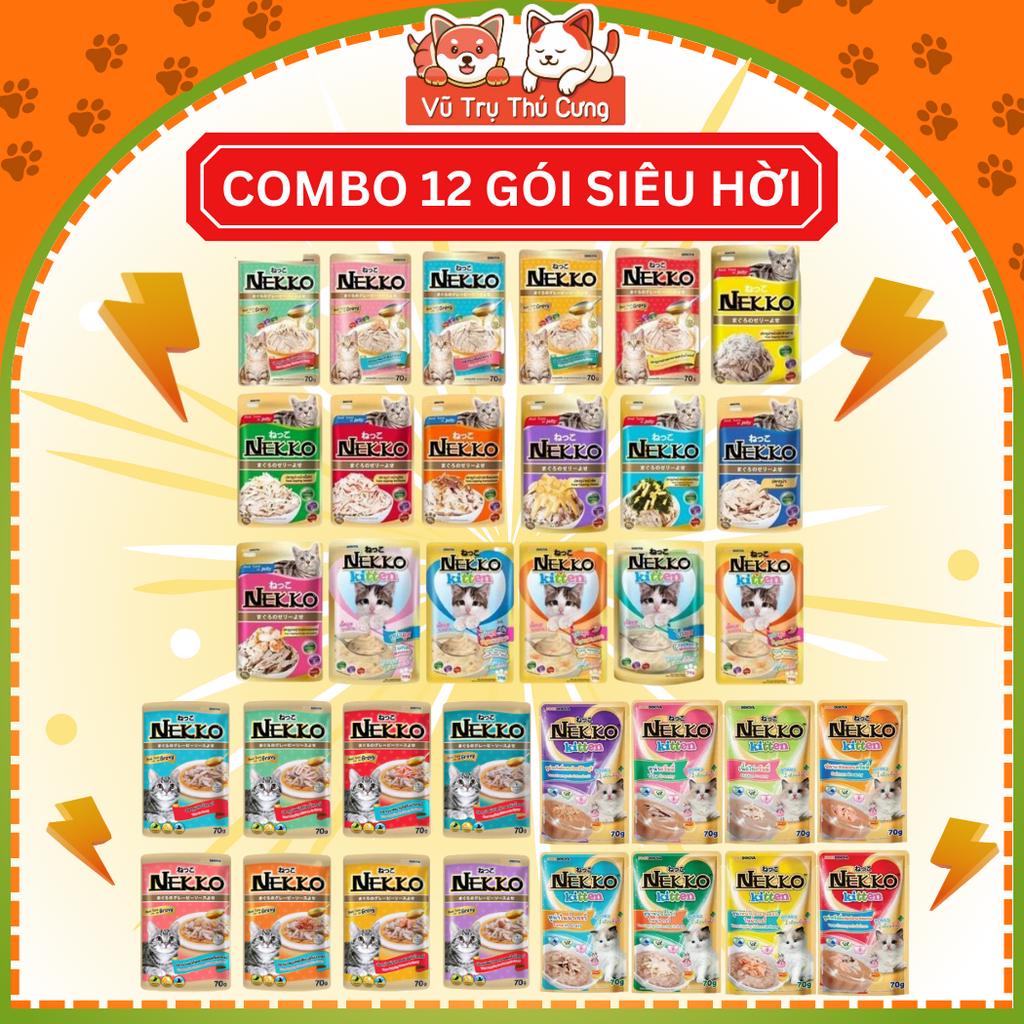 Combo 12 gói Pate Nekko cho Mèo 70g