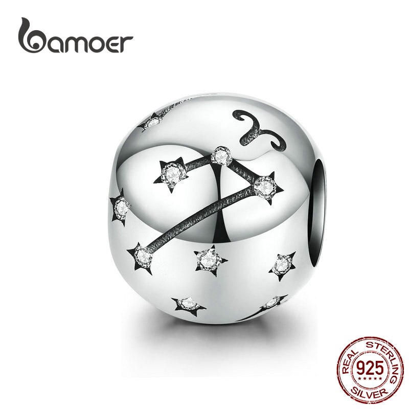 Ảnh Bamoer Vòng Tay Bạc 925 Mặt Hình Cung Hoàng Đạo Phong Cách Cổ Điển SCC1218 4