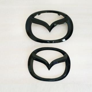 2013-2019 Mazda CX5 logo lưới tản nhiệt phía trước logo cốp xe logo ánh sáng màu đen sợi carbon logo xe Huy hiệu