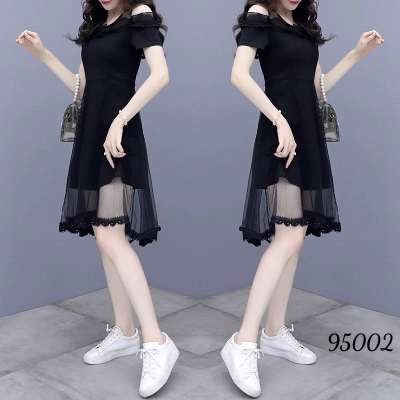 (HCM) ĐẦM UMI PHỐI LƯỚI SANG CHẢNH - THỜI TRANG TIỂU THƯ HÀN QUỐC - THANH LỊCH 2022 HIYU FASHION
