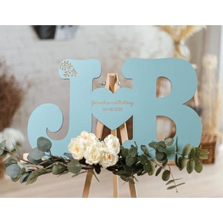 Wedding Guestbook chữ Gỗ Kí Tên Cho Tiệc Cưới Hỏi Viết Tắt Tên Cd Cr| THAO WEDDING Guestbook Mẫu 0646