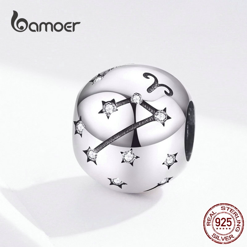 Ảnh Bamoer Vòng Tay Bạc 925 Mặt Hình Cung Hoàng Đạo Phong Cách Cổ Điển SCC1218 3