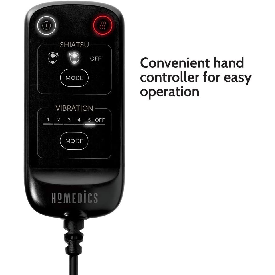 Gối massage shiatsu kèm hồng ngoại vùng cổ vai gáy và lưng HoMedics SP-129HJA