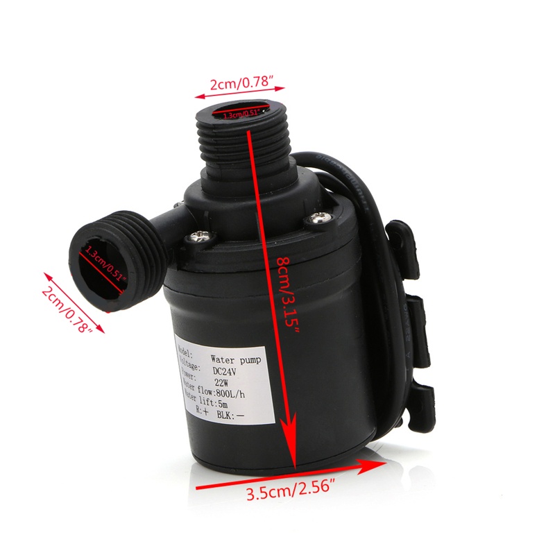 Máy Bơm Nước Nóng Năng Lượng Mặt Trời Chuyên Dụng 800L/H 5m DC 12V 24V