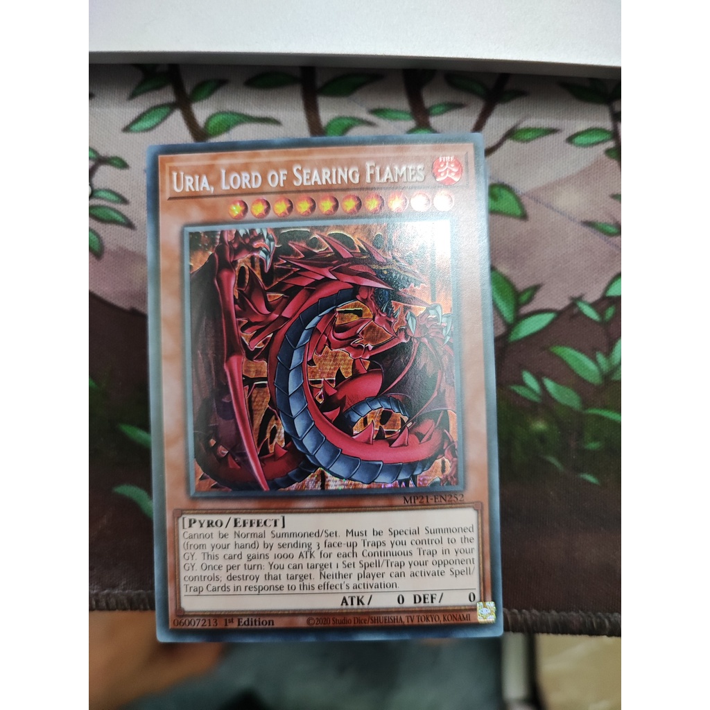 Yu-Gi-Oh! Karte: Uria, Herr Der Sengenden Flammen – MP21-EN252, Prismatic Secret Rare, 1. Auflage