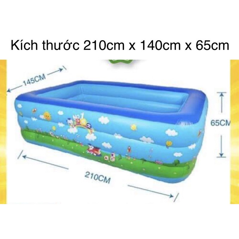 [Tặng kèm Kính bơi] Hồ Bơi Phao Trẻ Em 210cm, Bể Bơi Phao Trong Nhà ...