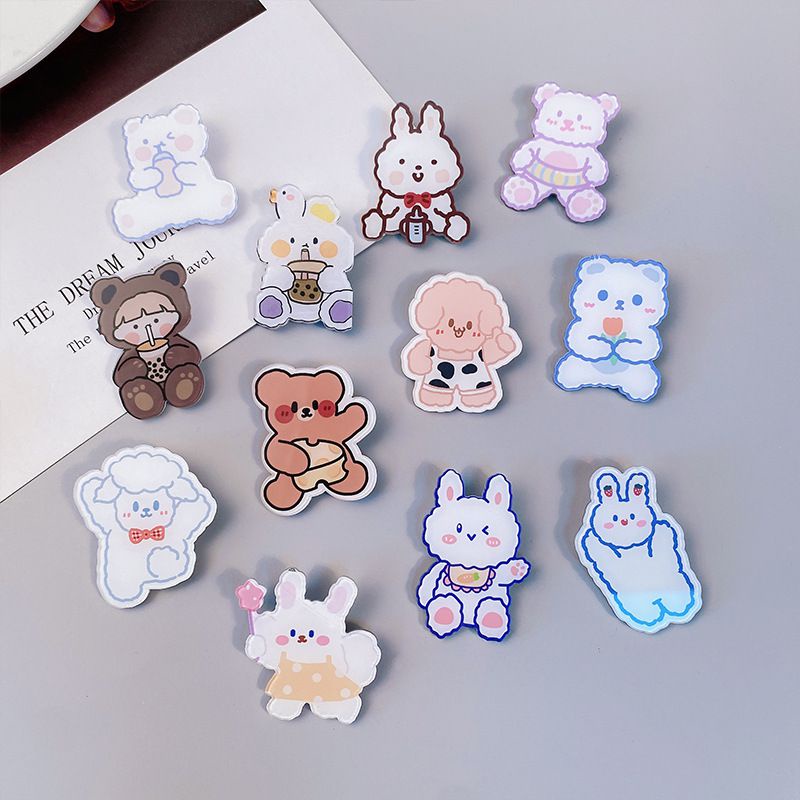 Sỉ Ghim cài balo túi xách,Sticker cài áo, túi xách balo hình VỊT CON dễ thương,KT 3-5cm nhựa acrylic-FADICO