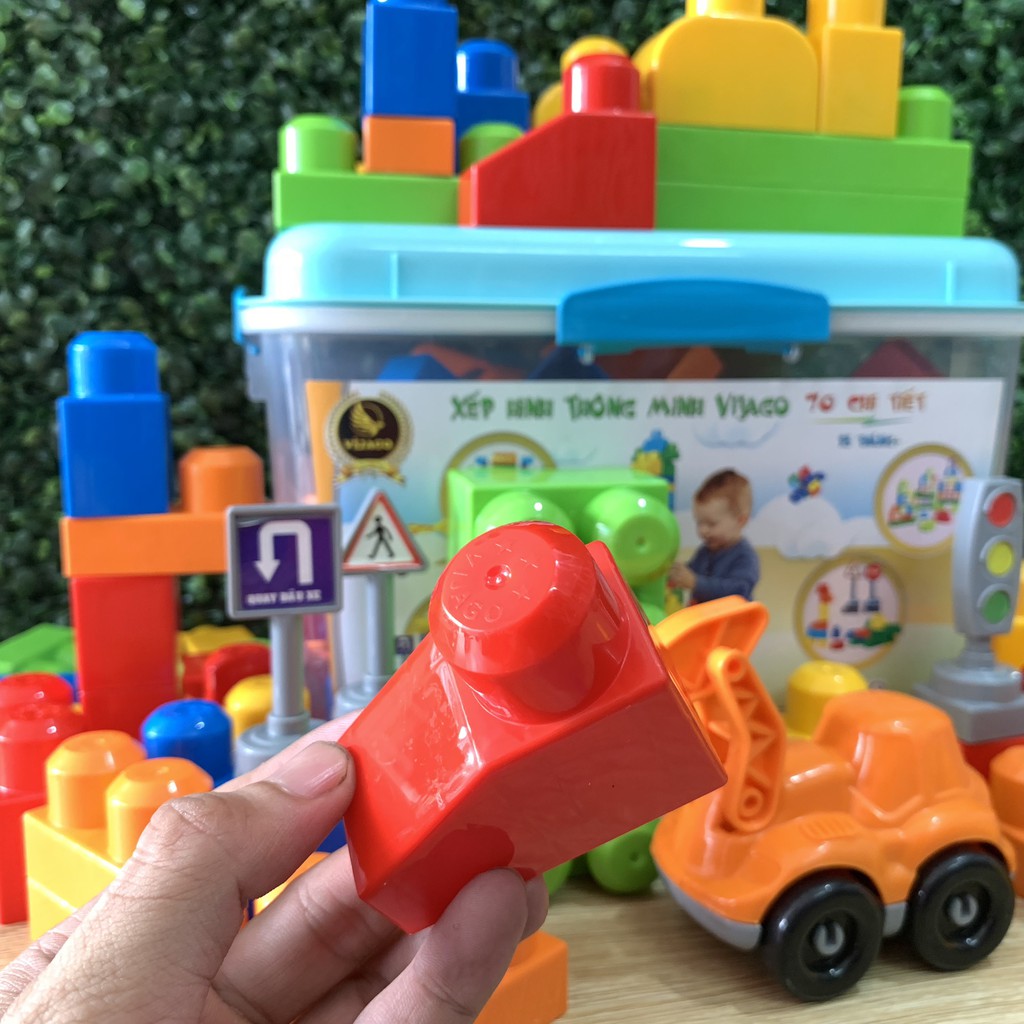 Ảnh Đồ Chơi Xếp Hình Vijago 70 Chi Tiết Có Kèm Hốp Đựng Tiện Lợi 3