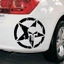 JUIC 13x13cm Nhãn dán ô tô Cool Auto Phản quang Skull Pentagram