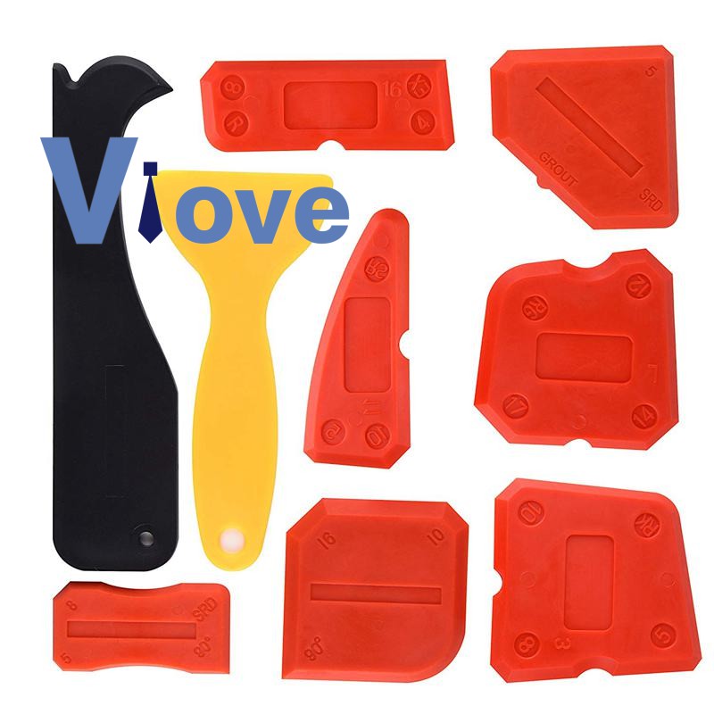 Bộ 9 dụng cụ silicone chà sạch keo silicon chuyên dụng cao cấp