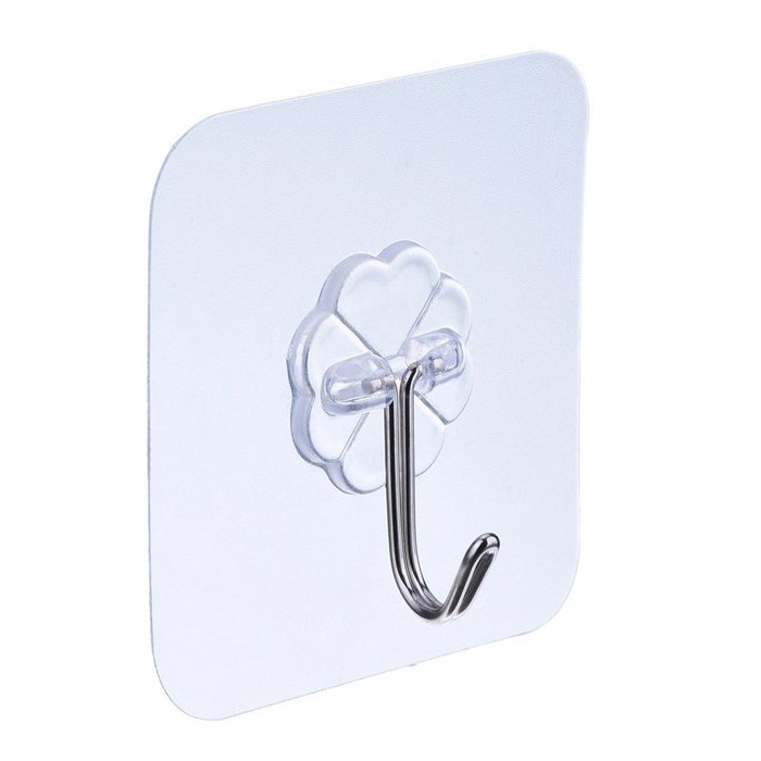10 Gói Móc Dính Có Thể Tái Sử Dụng, Móc Treo Tường Hạng Nặng Trong Suốt Không Scrunch