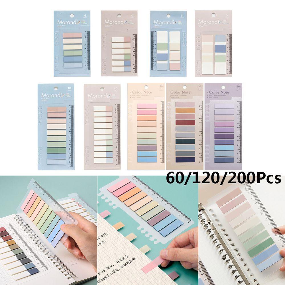 GETVOW   60 / 120 / 200 Chiếc Giấy Dán Ghi Chú Văn Phòng Phẩm Mới Lạ Chỉ Số Cờ Tab Dải Đồ Dùng Văn Phòng Đánh Dấu Nhãn Dán Paster