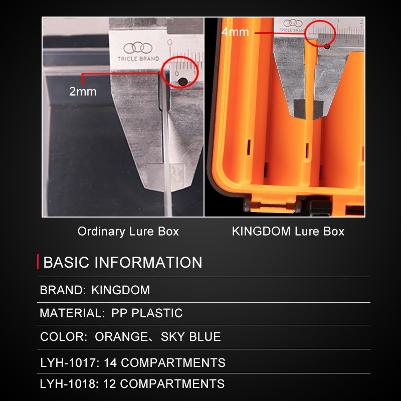 Ảnh Vương Quốc Hộp Câu 12 / 14 Ngăn Phụ Kiện Câu Cá Dụ Móc Hộp Bảo Quản Hai Mặt Chất Lượng Cao Mồi Móc Câu Cá Hộp 3