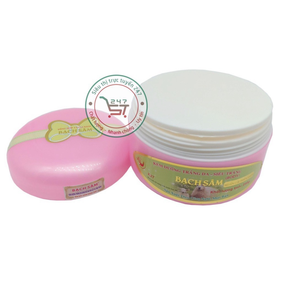 Kem body Trắng da toàn thân Giữ ẩm Phục hồi da Se khít lỗ chân lông Bạch Sâm K27 250g (Hồng)